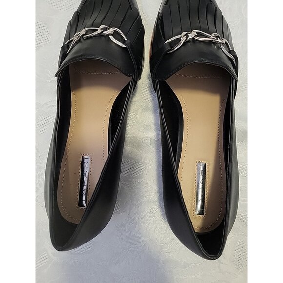 Tahari Loafers Langley Black Block Heel Size 10 M - Picture 3 of 7